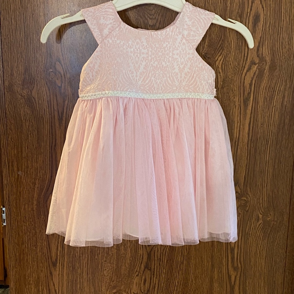 Sweetheart Rose pink sparkle dress. Size 24 month.
